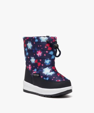 Après-skis fille fourrés à motifs et à zip vue2 - SANS MARQUE - GEMO