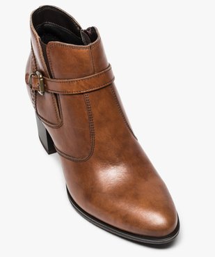 Boots pour femme avec bride et boucle métallique sur le côté vue5 - GEMO(URBAIN) - GEMO
