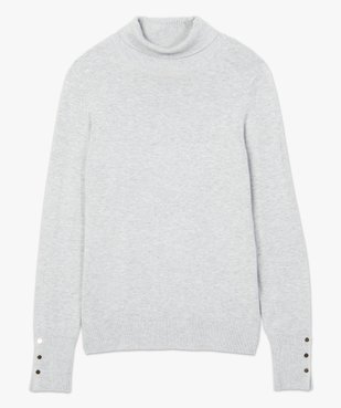 Pull femme à col roulé et boutons sur les poignets vue4 - GEMO(FEMME PAP) - GEMO