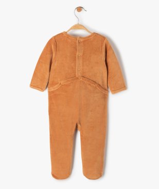 Pyjama bébé en velours avec ouverture pont-dos vue4 - 1E PRIX BY GEMO - GEMO