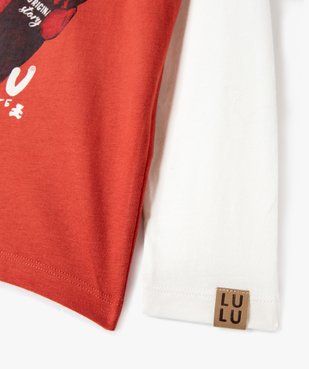 Tee-shirt garçon à capuche avec large motif - LuluCastagnette vue3 - LULUCASTAGNETTE - GEMO