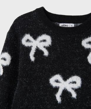 Pull douillet à motifs all over fille vue2 - GEMO (ENFANT) - GEMO