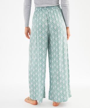 Pantalon de pyjama ample à motifs fleuris femme vue3 - GEMO 4G FEMME - GEMO