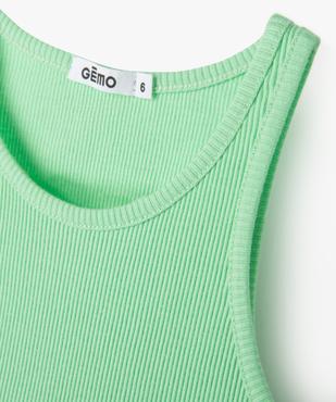 Débardeur court en maille côtelée fille vue2 - GEMO 4G FILLE - GEMO