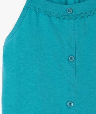 Débardeur fille fines bretelles à boutons vue2 - GEMO (ENFANT) - GEMO