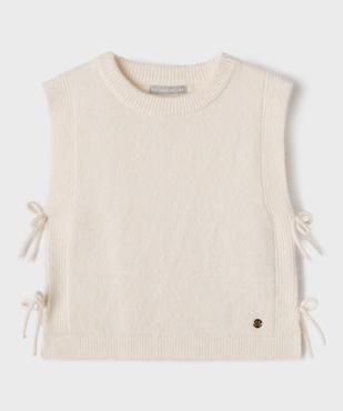 Pull sans manches en maille douillette extensible fille - LuluCastagnette vue1 - LULUCASTAGNETTE - GEMO