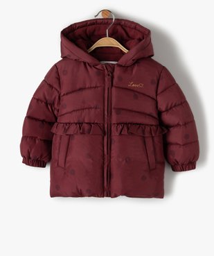 Blouson bébé fille à capuche avec motifs fleuris vue1 - GEMO(BEBE DEBT) - GEMO