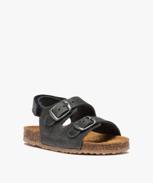 Sandales bébé garçon unies en cuir mat – NA! vue2 - NA! - GEMO