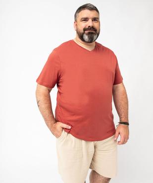 Tee-shirt à manches courtes et col V homme vue5 - GEMO 4G HOMME - GEMO