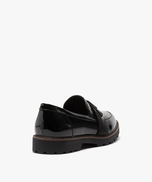 Mocassins femme unis et vernis à semelle crantée vue4 - GEMO (CASUAL) - GEMO