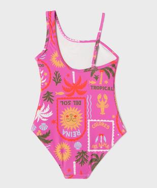 Maillot de bain une pièce avec haut asymétrique fille vue3 - GEMO (ENFANT) - GEMO