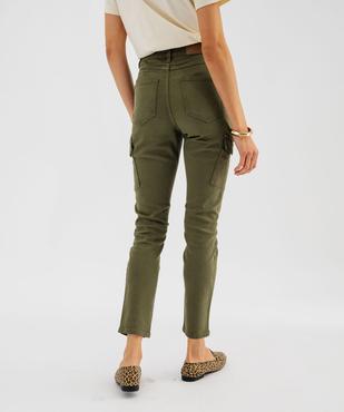 Jean cargo slim en denim stretch à taille normale femme vue3 - GEMO 4G FEMME - GEMO