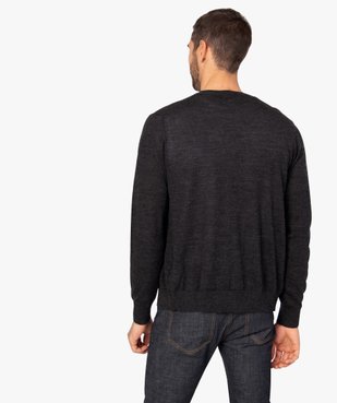 Gilet homme en laine fine Mérinos vue3 - GEMO (HOMME) - GEMO