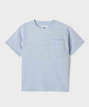 Tee-shirt manches courtes à rayures ton sur ton en relief garçon vue1 - GEMO 4G GARCON - GEMO