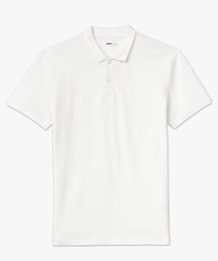 Polo manches courtes en maille texturée homme vue4 - GEMO (HOMME) - GEMO