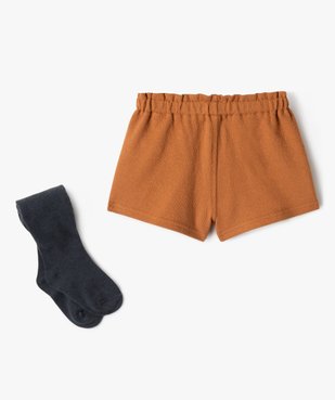 Ensemble bébé fille 2 pièces : short et collants chauds vue4 - GEMO(BEBE DEBT) - GEMO