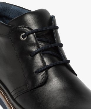 Boots homme lacés en cuir souple et semelle sport vue6 - Nikesneakers(URBAIN) - Nikesneakers