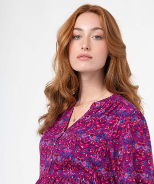 Blouse de grossesse imprimée à manches courtes vue3 - GEMO (MATER) - GEMO