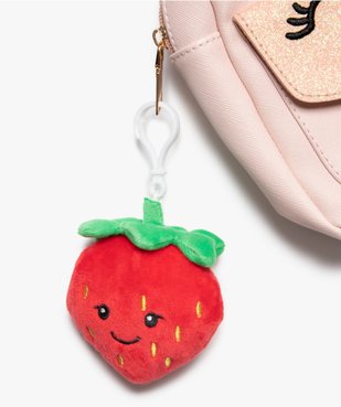 Porte-clés fraise en peluche vue2 - GEMO (ENFANT) - GEMO