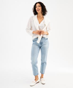 Pull col rond en maille fine femme  vue4 - GEMO 4G FEMME - GEMO