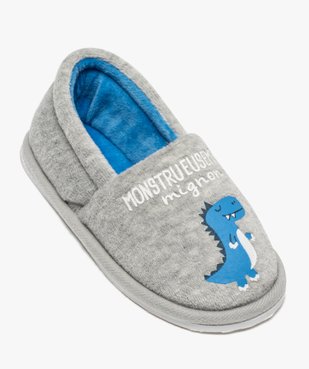 Chaussons garçon en velours ras imprimés dinosaure vue5 - GEMO C4G GARCON - GEMO