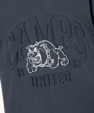 Tee-shirt manches courtes avec inscription en relief garçon - Camps United vue3 - CAMPS - GEMO