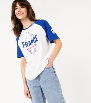 Tee-shirt manches courtes imprimé Équipe de France Olympique vue7 - ALLEZ LES BLEUS - GEMO