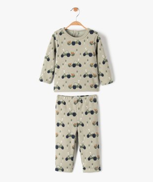 Pyjama bébé 2 pièces chaud motif tracteurs vue1 - GEMO(BB COUCHE) - GEMO