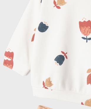 Ensemble 2 pièces sweat + pantalon chauds bébé fille vue2 - GEMO(BEBE DEBT) - GEMO