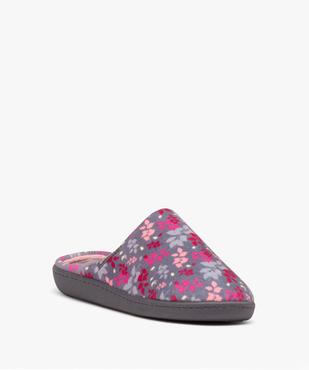 Chaussons femme mules en velours avec motifs - Isotoner vue2 - ISOTONER - GEMO