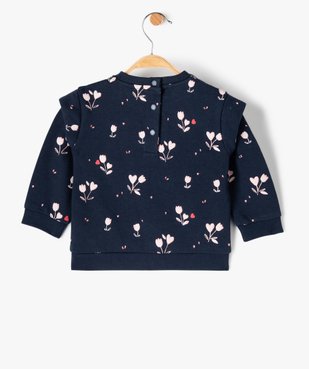 Sweat bébé fille en molleton doux et fleuri vue3 - GEMO(BEBE DEBT) - GEMO