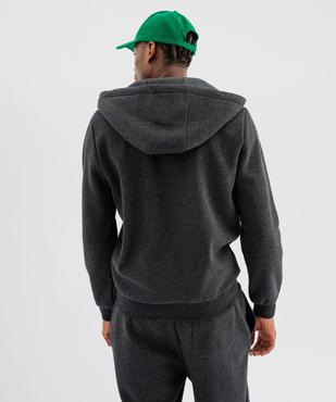 Sweat zippé à capuche en molleton doux homme vue4 - GEMO 4G HOMME - GEMO