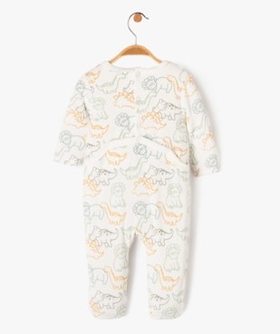 Pyjama dors-bien en velours à motifs dinosaures bébé garçon vue2 - GEMO 4G BEBE - GEMO