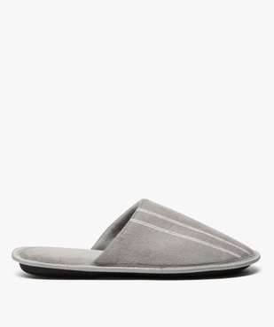 Chaussons homme forme mules velours avec liserés vue1 - Nikesneakers(HOMWR HOM) - Nikesneakers