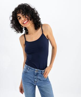 Débardeur à fines bretelles en microfibre femme  vue1 - GEMO(FEMME PAP) - GEMO