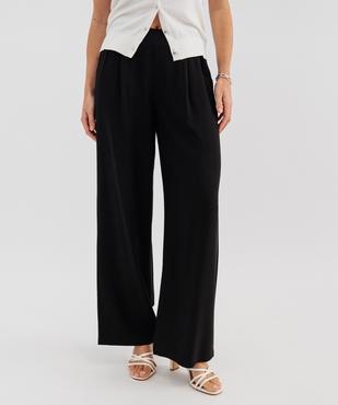 Pantalon large et fluide à taille haute femme vue5 - GEMO 4G FEMME - GEMO