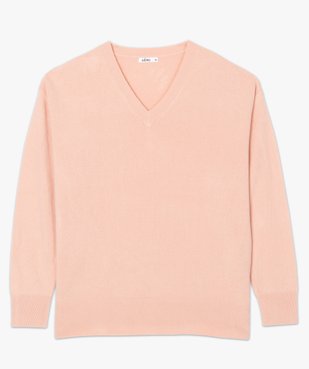 Pull femme à col V en maille ultra douce vue4 - GEMO (MAILLE) - GEMO