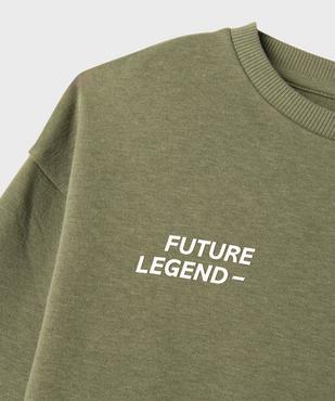 Sweat en molleton imprimé devant et dos garçon vue3 - GEMO 4G GARCON - GEMO