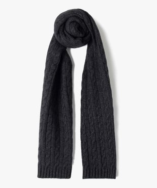 Echarpe homme chinée en maille torsadée vue2 - GEMO 4G HOMME - GEMO
