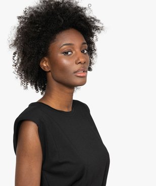 Tee-shirt femme à épaulettes sans manches vue2 - GEMO(FEMME PAP) - GEMO