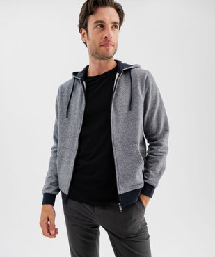 Sweat zippé à capuche homme vue4 - GEMO 4G HOMME - GEMO