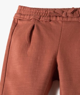 Pantalon bébé fille en maille avec ceinture élastique vue2 - GEMO C4G BEBE - GEMO