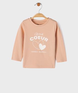 Tee-shirt manches longues imprimé bébé fille vue1 - GEMO 4G BEBE - GEMO