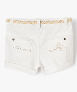Short bébé fille avec ceinture pailletée – LuluCastagnette vue3 - LULUCASTAGNETTE - GEMO