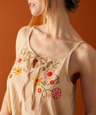 Nuisette en coton avec motifs brodés femme vue2 - GEMO(HOMWR FEM) - GEMO