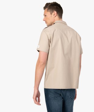 Chemise homme à manches courtes saharienne vue3 - GEMO (HOMME) - GEMO