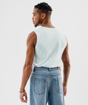 Tee-shirt sans manches en jersey de coton homme vue4 - GEMO 4G HOMME - GEMO