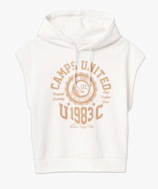Sweat femme sans manches à capuche – Camps United vue4 - CAMPS UNITED - GEMO