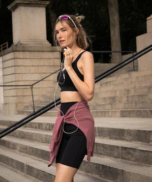 Short legging de sport avec taille élastique large femme vue5 - GEMO(FEMME PAP) - GEMO