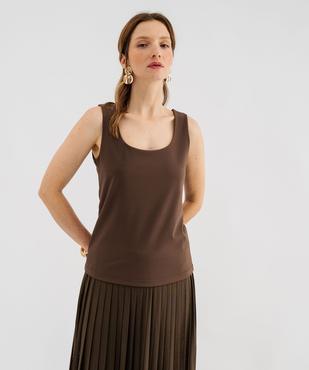 Débardeur à larges bretelles et col carré en microfibre femme vue5 - GEMO(FEMME PAP) - GEMO